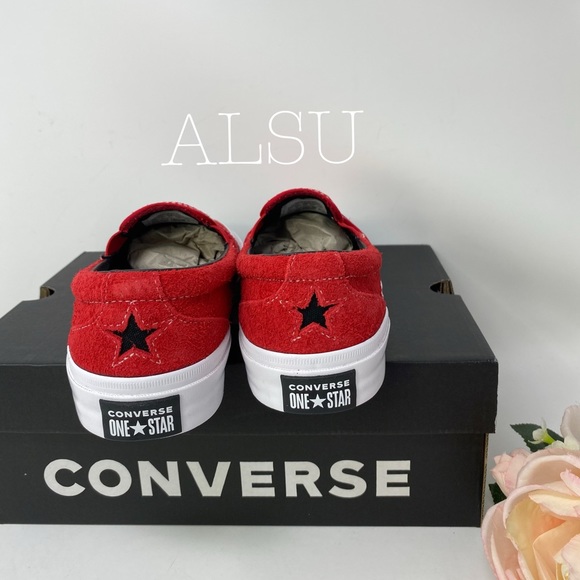 Converse One Star CC Slip Enamel Red Suede W AUTHE - Picture 6 of 8